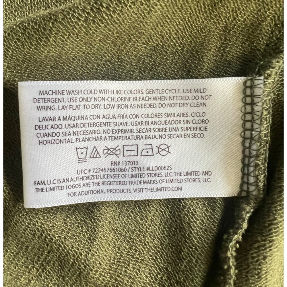 The Limited Olive Green Sleeveless Midi Dress W/ Drawstring Waist Medium - Picture 6 of 13